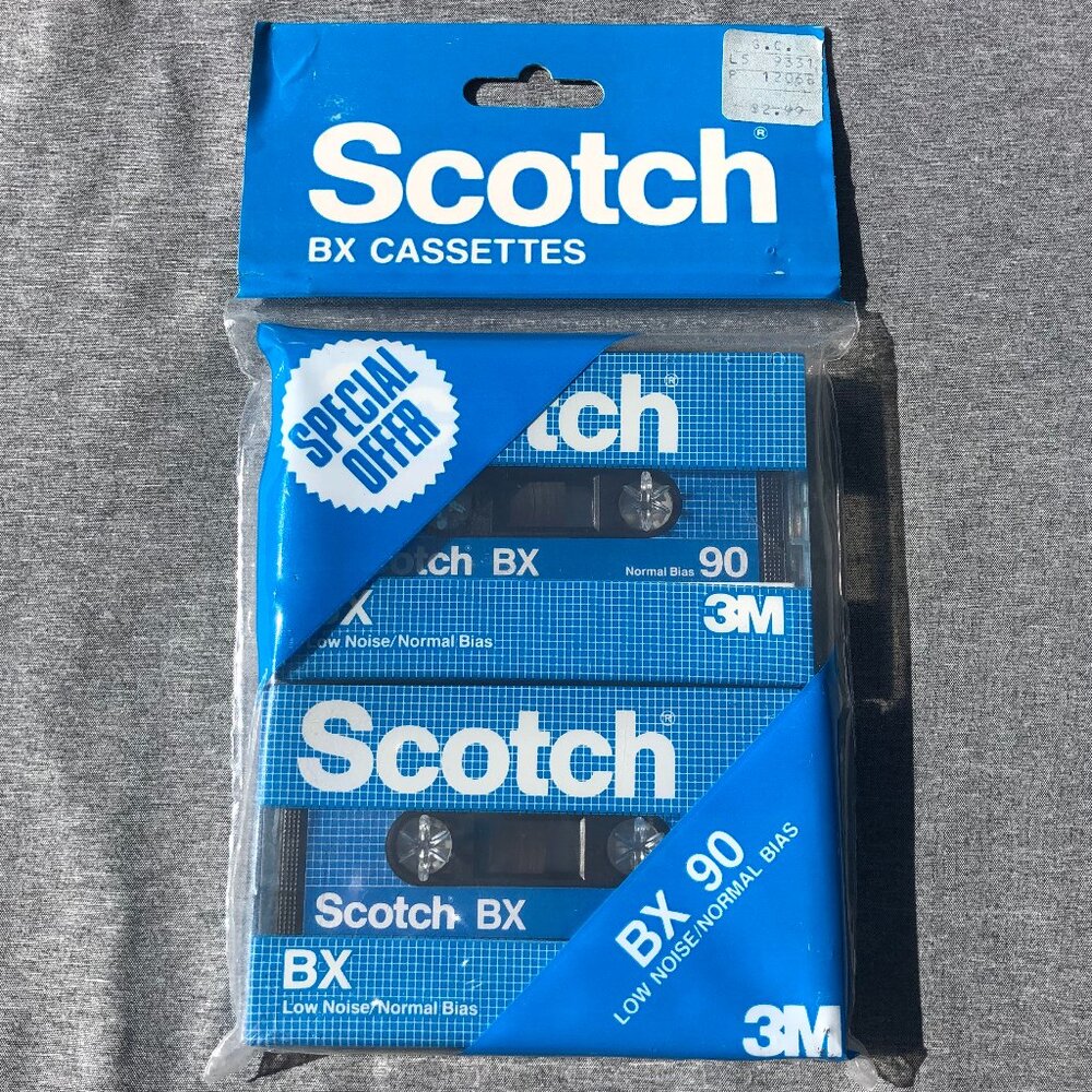 Scott BX 90 Blank Cassette Tapes Lot of 2 New Sealed